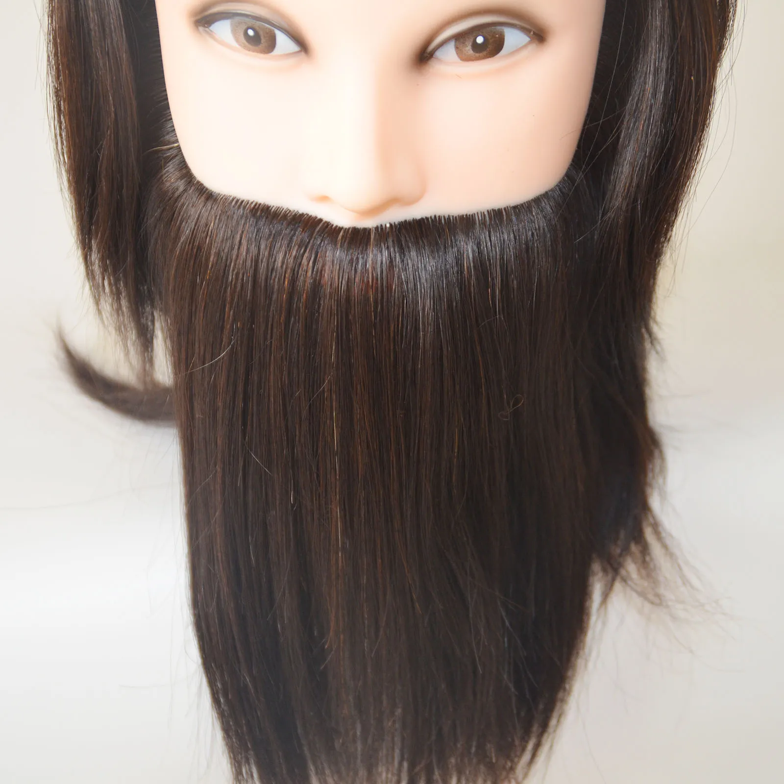 100% Human Hair Mannequin Head with Beard Men's 10