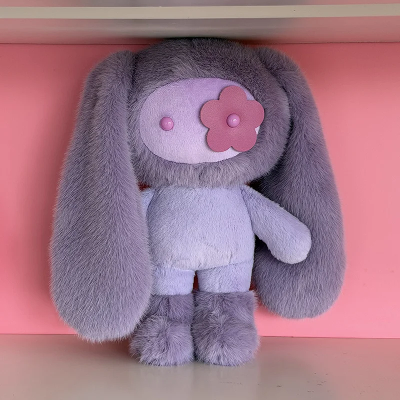 Juju Flower Rabbit Plüsch-Schlüsselanhänger, Kawaii-Kaninchen mit langen Ohren, gefüllter Anhänger, Geburtstag, Weihnachten, Überraschungsgeschenk für Kinder, Freundin
