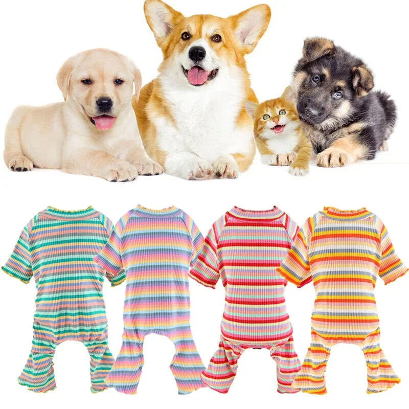 Pets Dogs Jumpsuit Pajamas Warm Soft Tracksuit Cat Puppy Pants T-Shirt