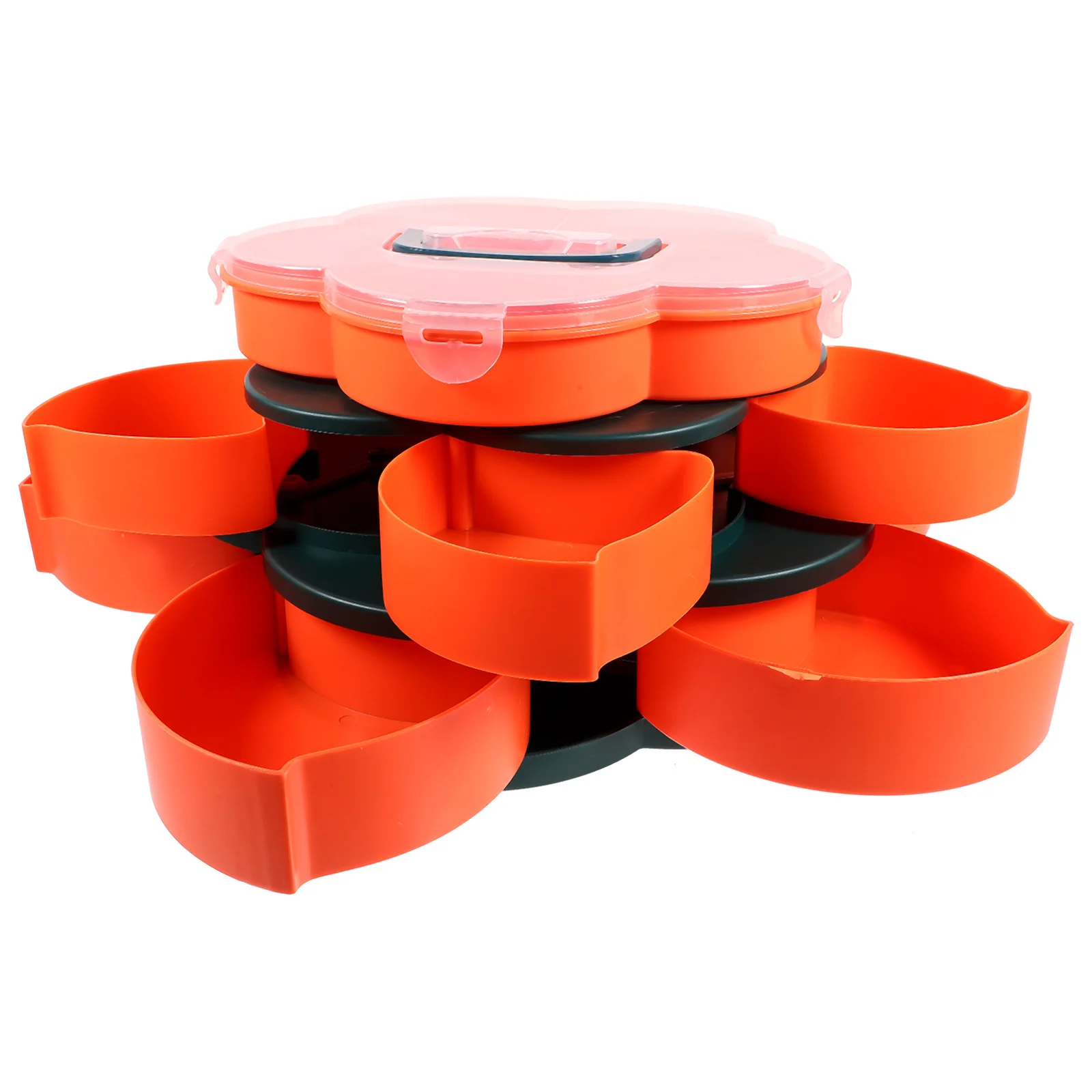 

Three Tier Snack Box 3 Layers Blue Storage Container Dish Party Supplies Snack Holder Tray Fruit Nut Case