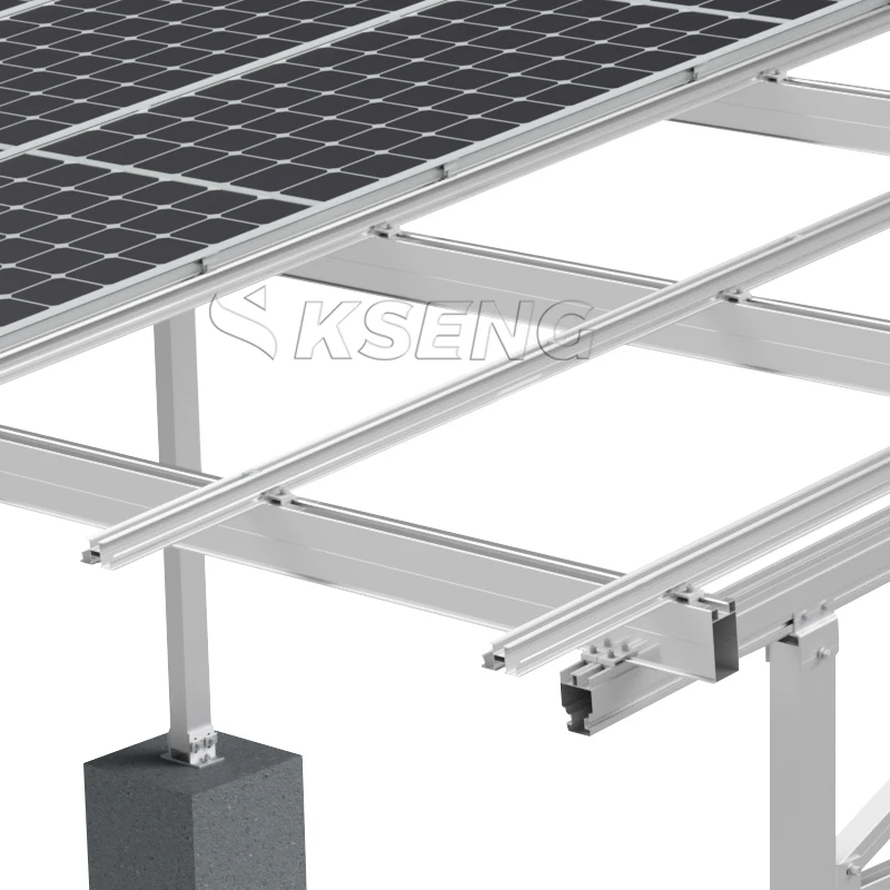 Solar Carport Aluminium Struktur Pemasangan Panel Surya Carport Solar Mount System Mounting Bracket Carparking