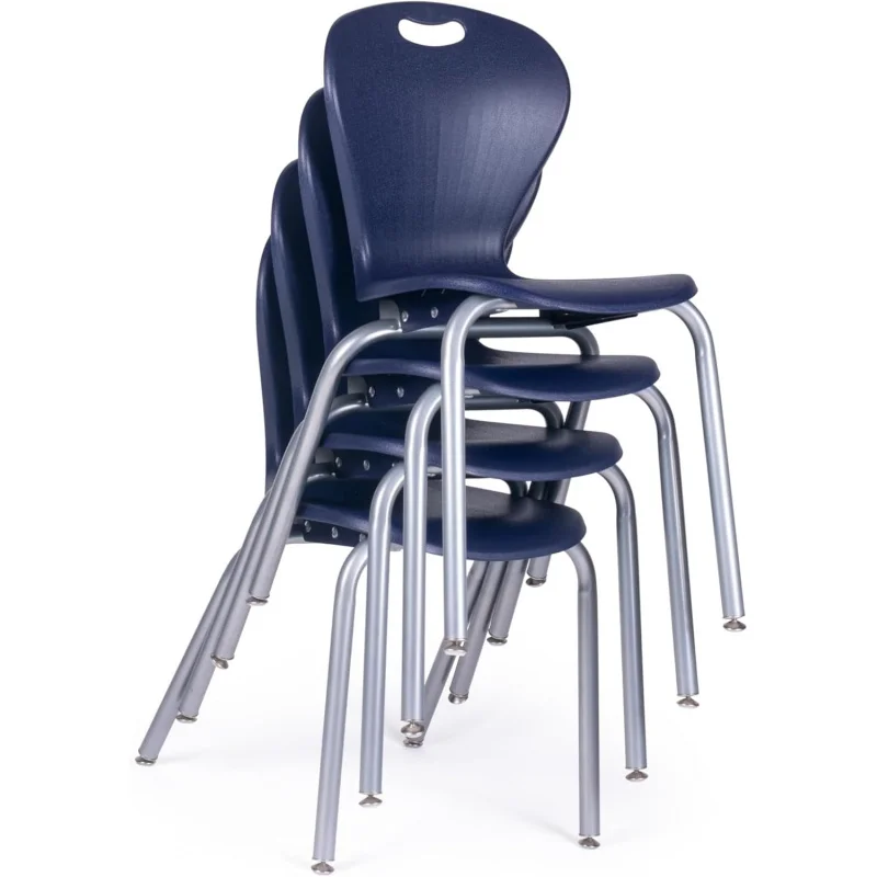 (UUX)School Student Stack Classroom Chair - 12"  18" Height  Ergonomic Molded Seat Shell with Robust Riveted Frame  f UQ