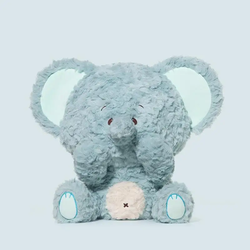 Oreiller en Peluche Éléphant Doux à Câliner pour Enfant Garçon et Fille, Jouet de Collection