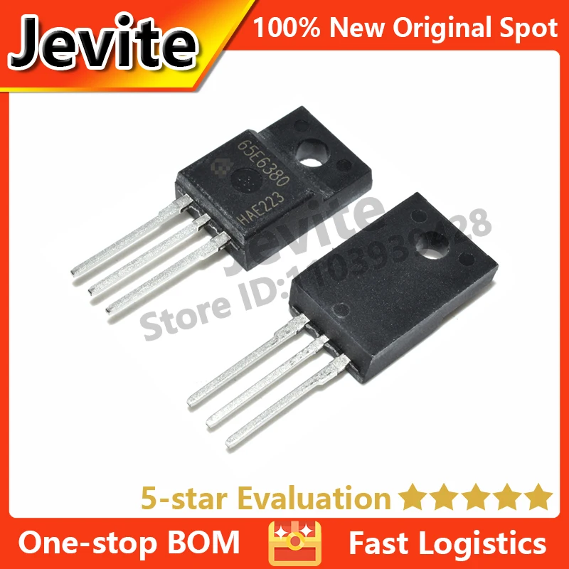 

Jevite 100% New Original electronics Controller 10-50 units/lote 65E6380 IPA65R380E6 TO-220 700V 29A MOSFET transistor