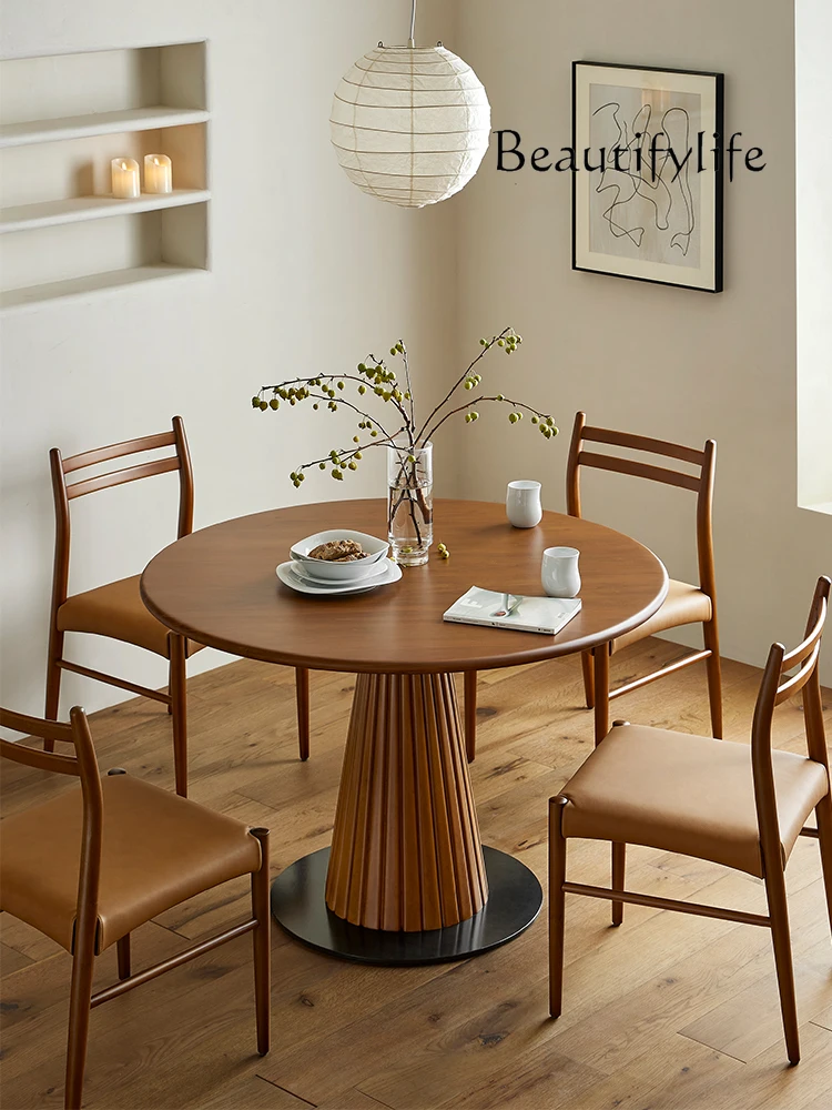 

American Minimalist Tulip Table Solid Wood Retro Domestic Small Apartment Modern Minimalist Dining Tables and Chairs Set