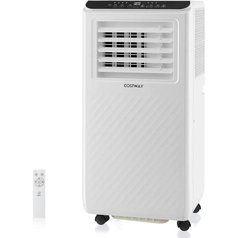 

Портативный кондиционер 10000 BTU с пультом ДУ, цифровым дисплеем, установочным комплектом, колесиками и 24-часовым таймером для помещений площадью до 350 кв. футов