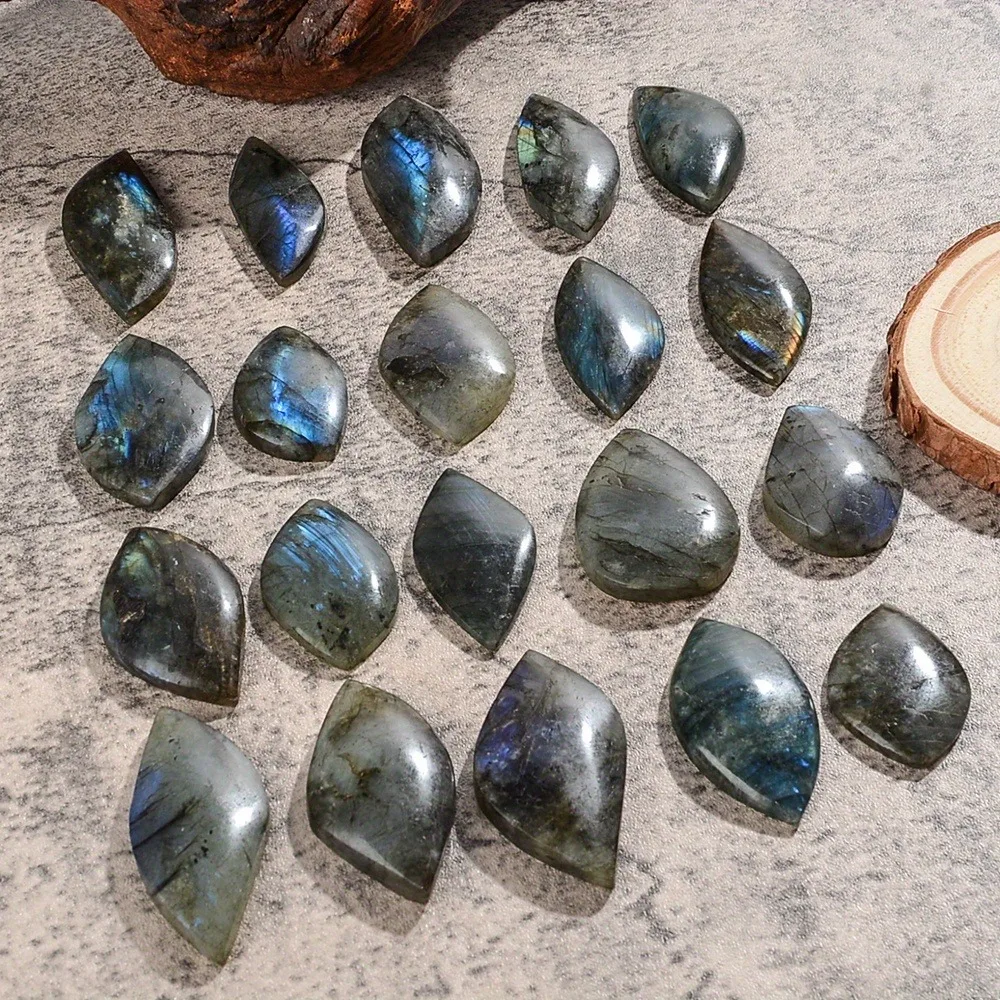 1/3/5 قطعة اللابرادوريت الطبيعي قطرة الماء قوس قزح قلادة كريستال اللون حجر المعدنية ديكور المنزل التأمل قلادة DYI #3