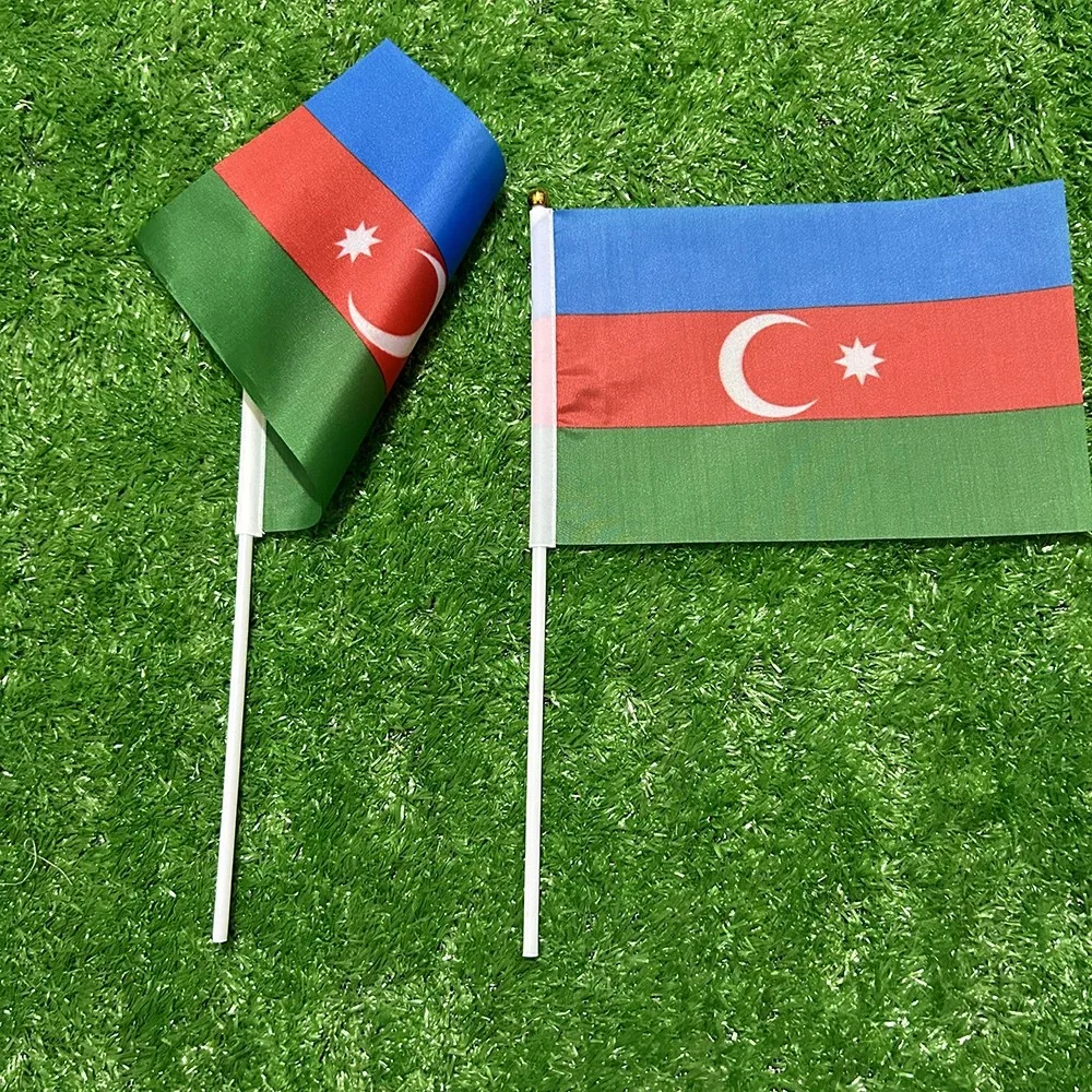 14*21 سنتيمتر أذربيجان علم اليد ، العلم الوطني أذربيجاني دول العالم ديكور صغير باليد يلوحون العلم #5