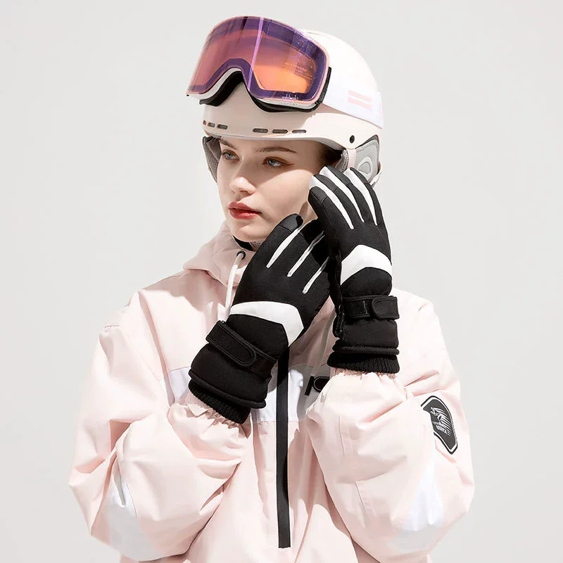 Winter-Fahrradhandschuhe, rutschfest, Touch-Skihandschuhe, Snowboard-Zubehör, wasserdicht, warm, Herren- und Damenhandschuhe