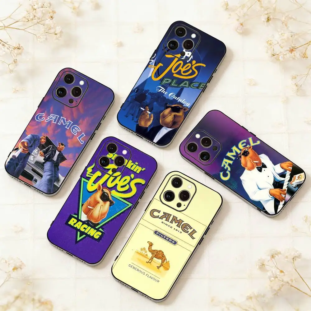 

Cigarette-Brand J-Joe C-Camel Phone Case For iPhone 17,16,15,14,13,12,11 Plus,Pro Max,XS,Soft Silicone Black Cover