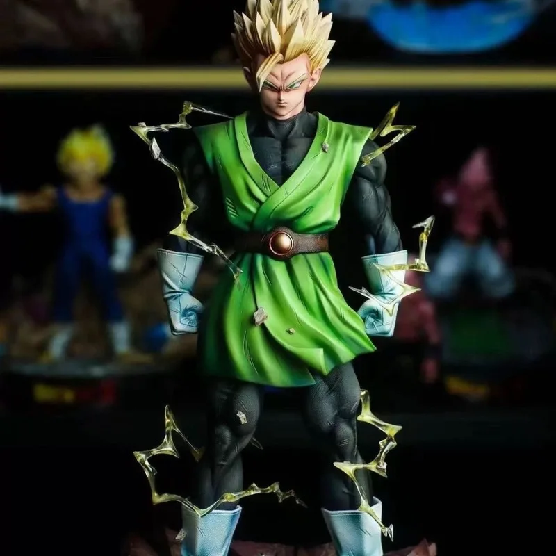 Dragon Ball Son Gohan Action Figure Green Outfit Lightning Effect Anime Desktop Ornament Collectible Gift For Adult Collector - view 2