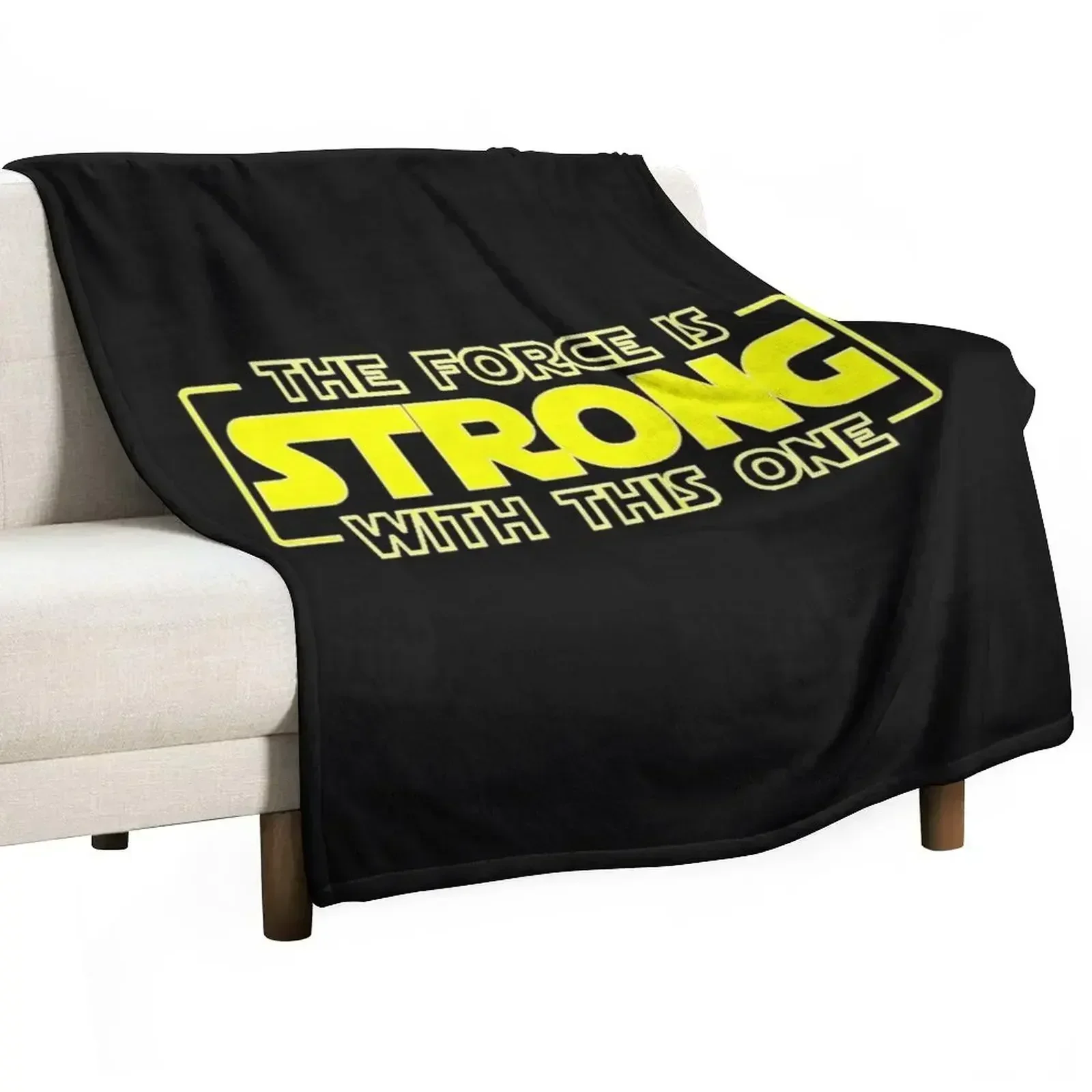 THE FORCE IS STRONG WITH THIS ONE HOODY Throw Blanket Bed Sofa Throw valentine gift ideas Luxury Thicken Blankets