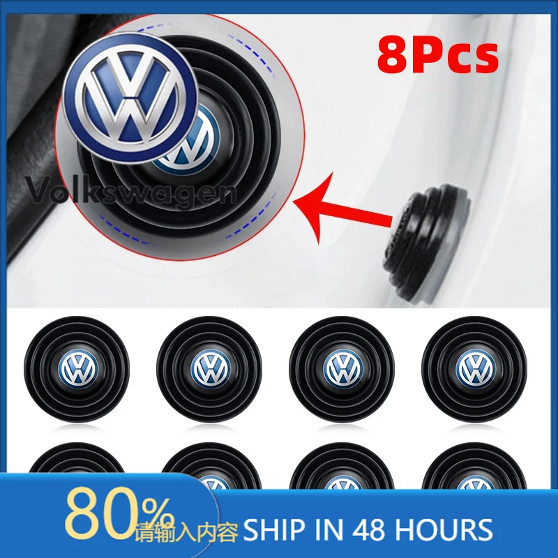 

Для автомобилей VOLKSWAGEN VW: 8 шт. амортизирующих прокладок для дверей, шумопоглощающих, противоударных, для VW GTI, Polo, Golf, Passat, Tiguan, Arteon, Touareg
