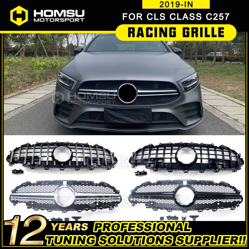 Year 2019+ CLS63 Style grill For CLS Class CLS300 CLS350 CLS450 CLS500 4 Matic W257 CLS63 Style Grille W257 C257 Grille