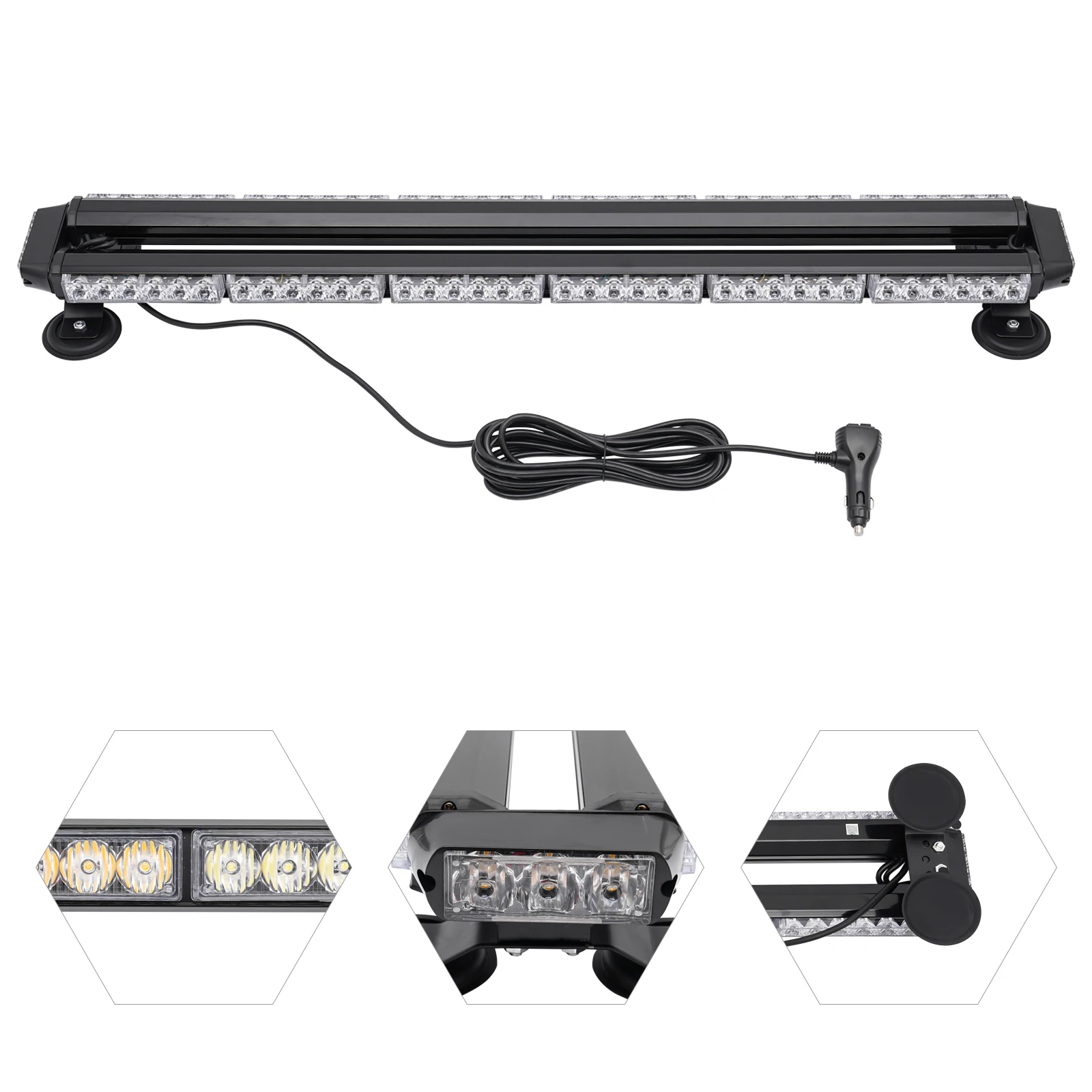 3000K LED-Lichtleiste, bernsteinfarbene Notfalllampe für das Dach, Blitzlichtleiste auf dem Dach