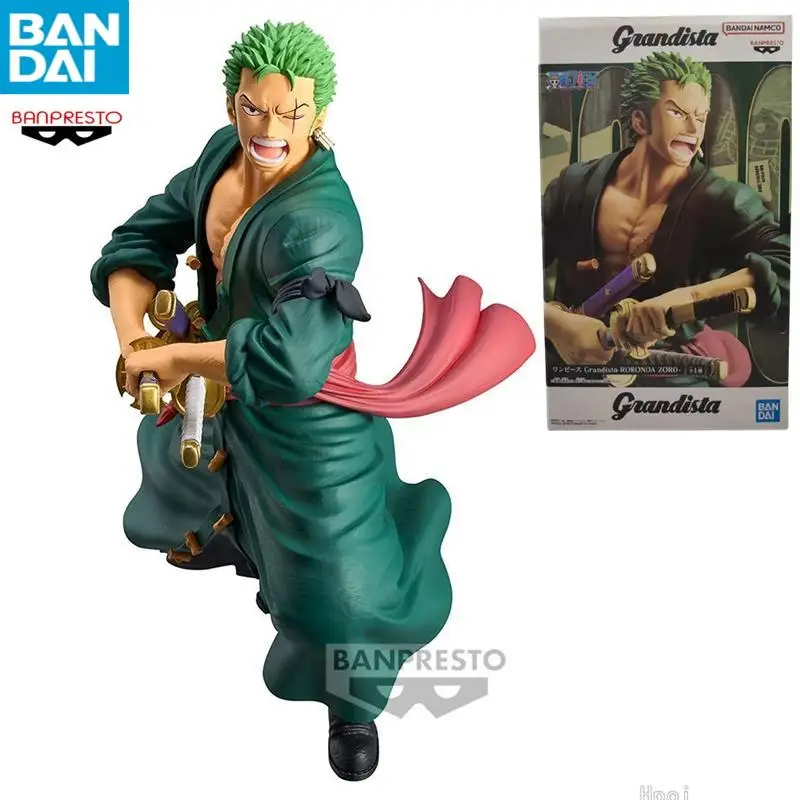

Bandai в наличии, оригинальная фигурка Banpresto Grandista One Piece Roronoa Zoro, аниме, модель игрушки в штучной упаковке, подарок, натуральная