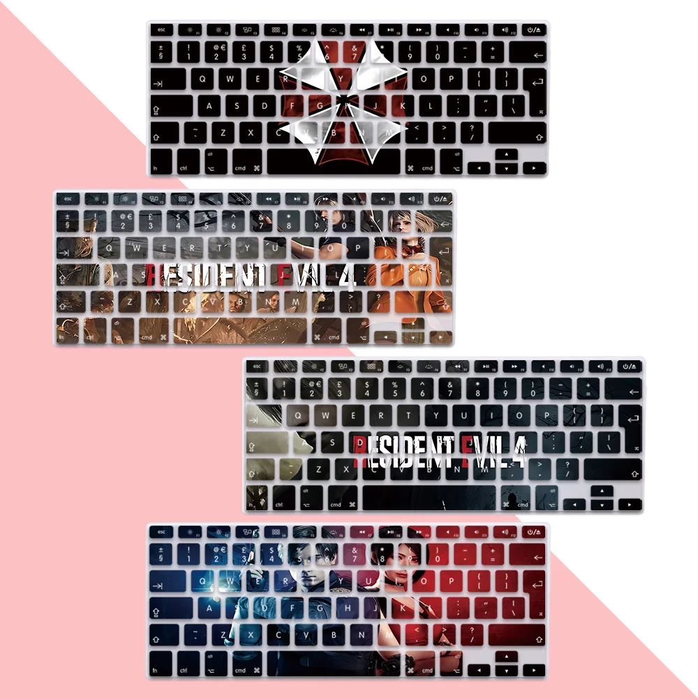 

EU Layout Soft Silicone Residents Evil Movie Keyboard Cover for Macbook pro A1278 A1286 Retina A1425 A1502 A1398 Air A1369 A1466