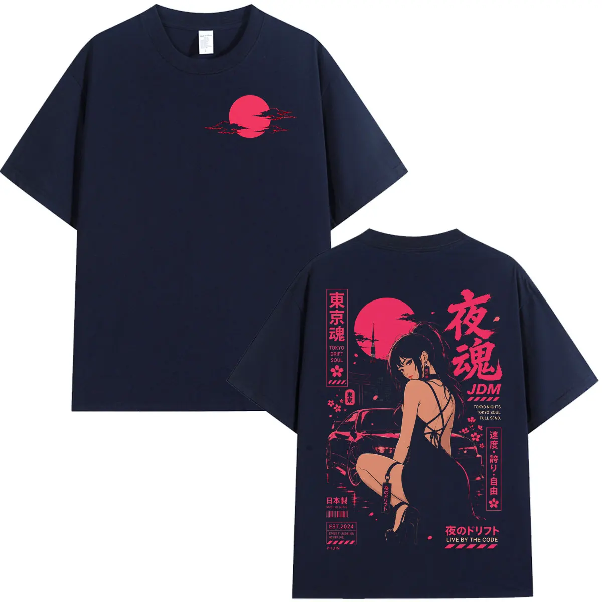 Anime Initial D Drift Tokyo JDM Racing Car T Shirts Men's Women Clothing Fashion Cotton T-shirt Casual Short Sleeves T-Shirts