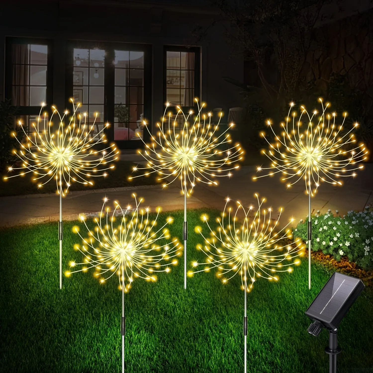 

LED Solar Fireworks Lights Flower Lights Decorative Fairy Lights 8 Lighting Modes
