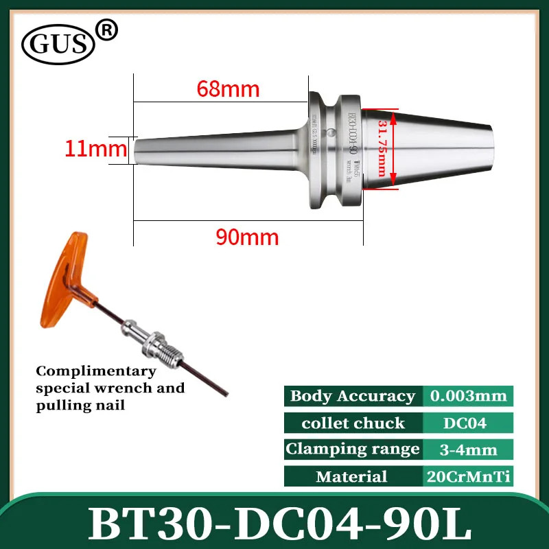 BT30 BT40 BBT40 Tool Holder DC Collets Pull Back DC4 DC6 DC8 DC12 High Precision Chuck for CNC machining center lathe tools