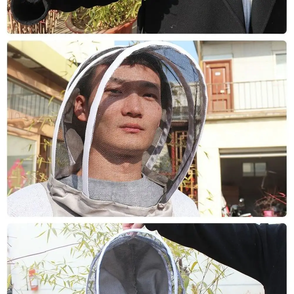 Comfortable Beekeeping Veil Hat Anti Bee Mesh Protective Face Guard Foldable Cap For Ruxin Outdoor Working Gear