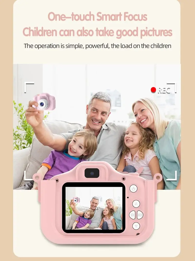 Kinder Camera Cartoon Kleine Slr Baby Digitale Camera Speelgoed Foto Video Kleine Camera Cadeau Voor Jongens En Meisjes