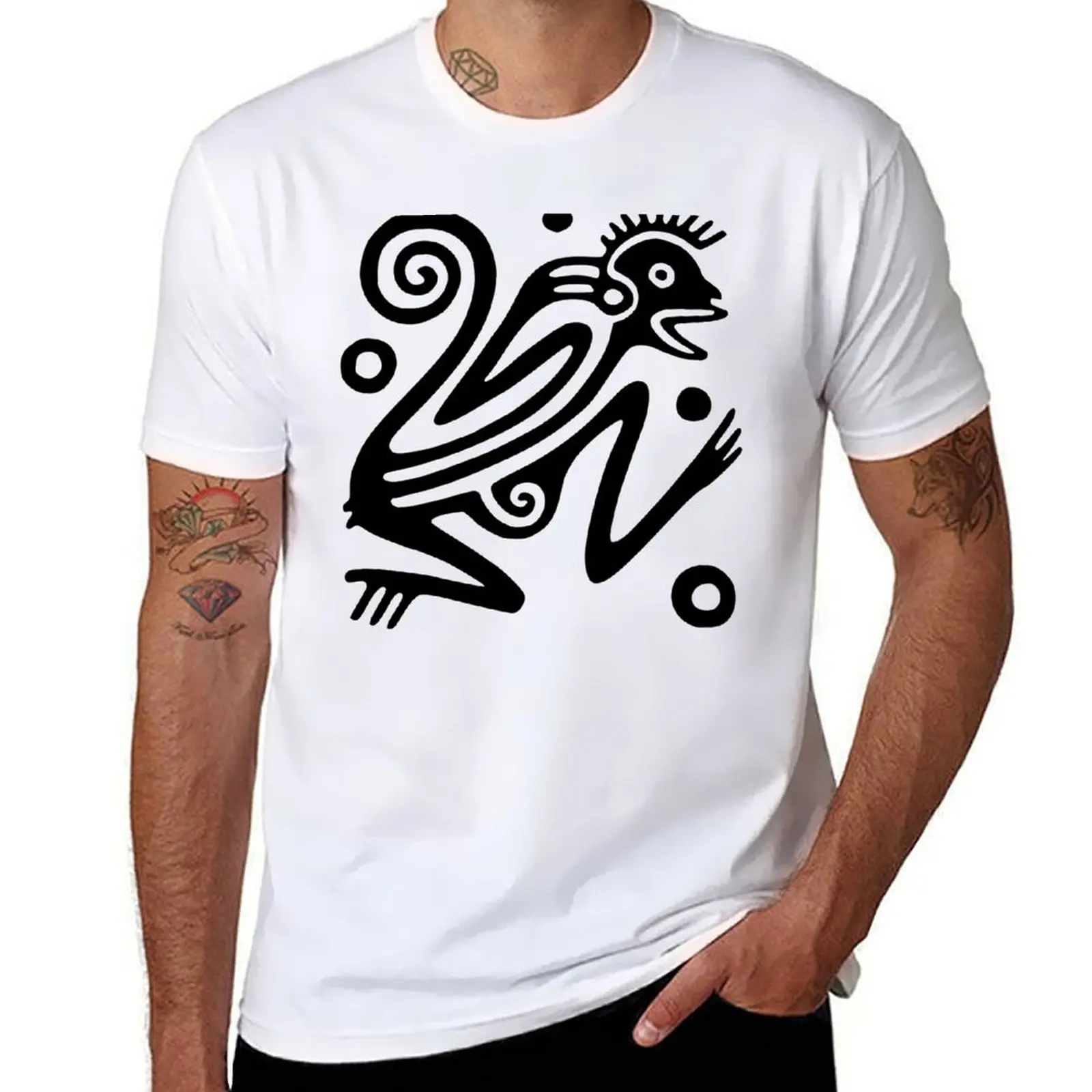 

Monkey Mexico Inca Maya Aztec T-Shirt Big Size Short Sleeve Tee for Men