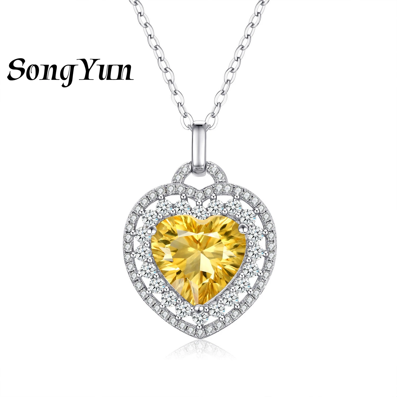 

SONGYUN Jewelry 925 Sterling Silver Necklace Pendant Chain HCD Gemstones Vintage Style Best Friend Gift Women Necklaces Jewelry
