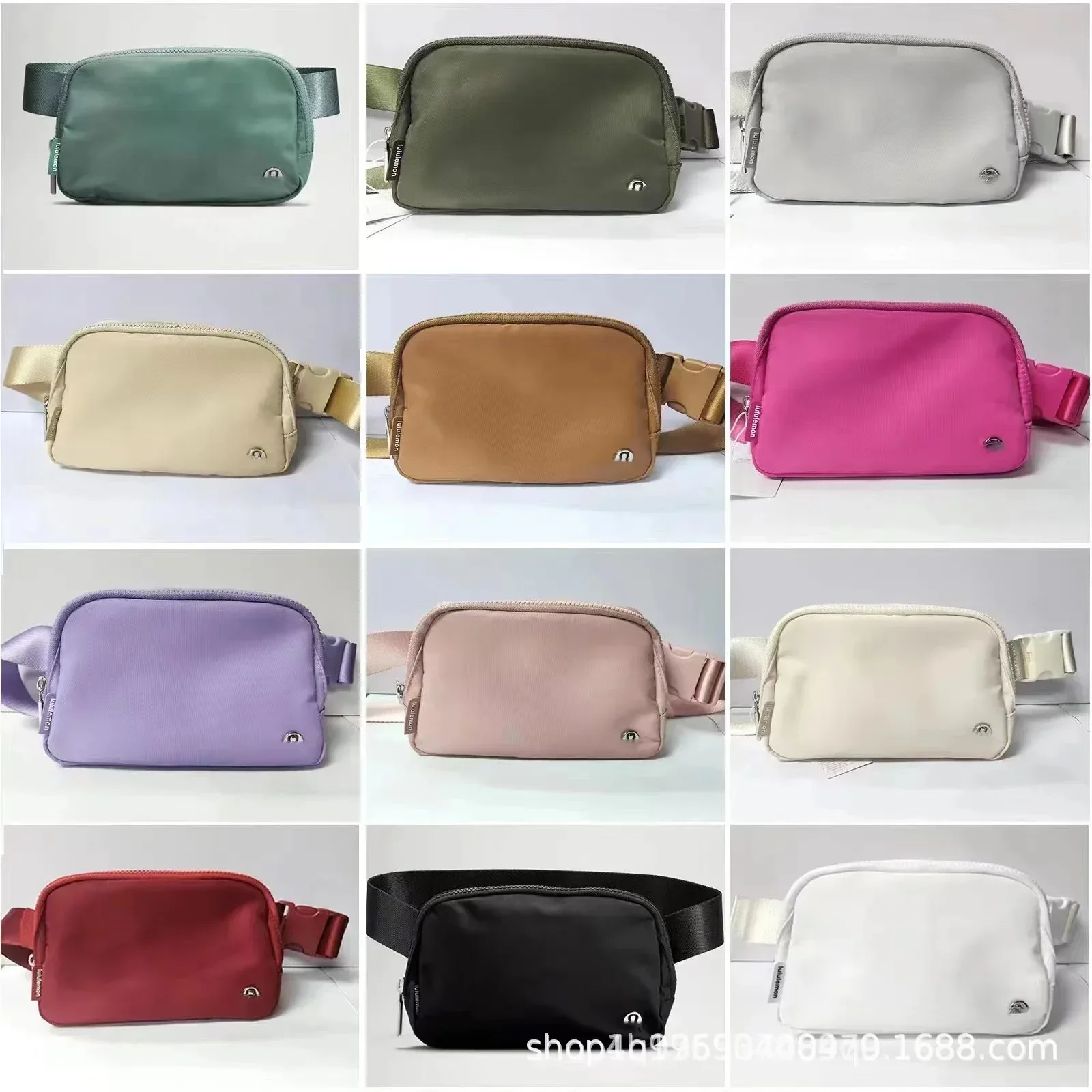 Sports Waist Bag Metal Tag Multifunctional Waist Bag Outdoor Running Waist Bag Mobile Phone Storage Slanted Hanging Bag