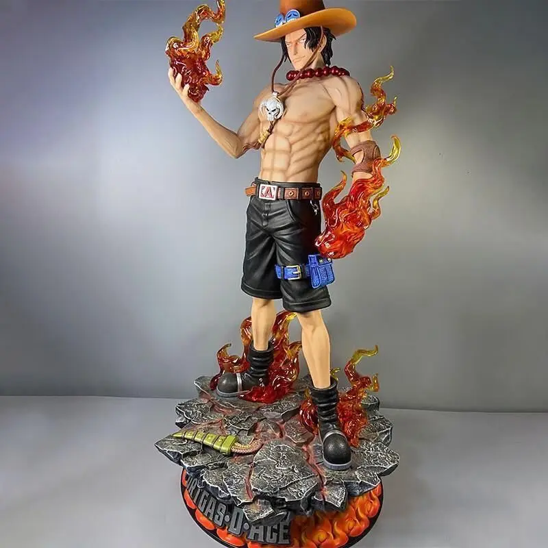 

25cm New One Piece Gk Fantasy Third Anniversary 1/3 Ace Super Huge Collect Figures Trendy Statue Anime Decoration Christmas Gif