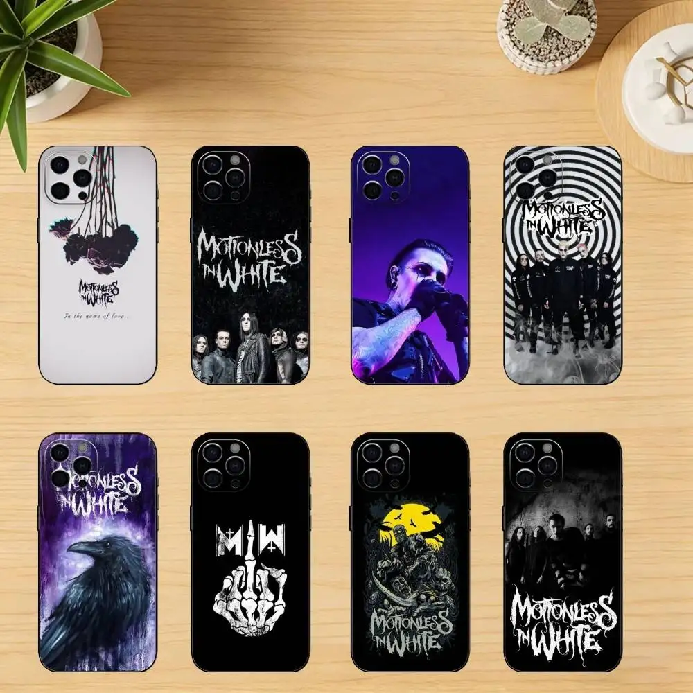 

M-Motionless In White Phone Case Silicone black Soft For IPhone 17,16,15,14,13,12,11,SE,Plus Pro Max