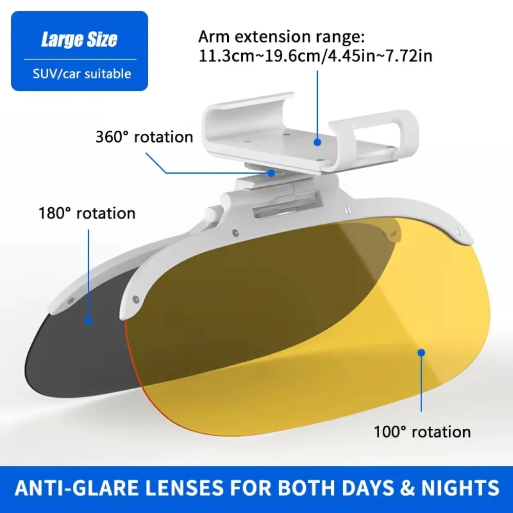 

Поляризованный автомобильный солнцезащитный козырек с защитой от солнечного света, УФ-защита, четкий обзор, антибликовый солнцезащитный козырек, универсальный УФ-блокирующий солнцезащитный козырек для автомобиля