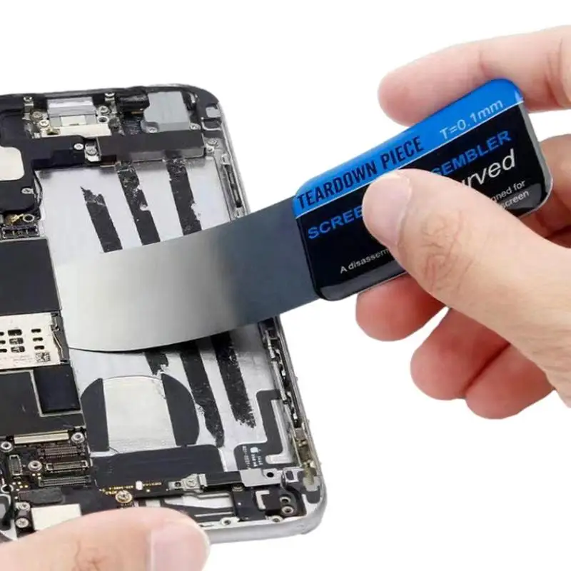 Thin Metal Opening Pry Tool 90-Degree Bend Stainless Steel Opener Tool Opening Removal Pry Tool Kit For Laptop Phone Battery image 2