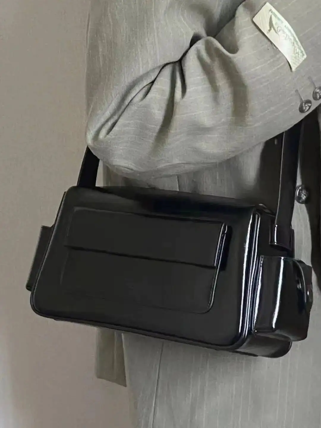 Bloom Retro Black Pillow Women Haruku Pu Leather Large Capacity Tote Bag Purse Ladies Vintage Y2k Handbag Bolsos Mujer