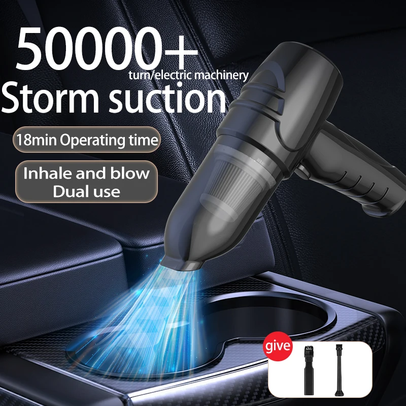 Wireless Car Vacuum Cleaner High-Power Dual-Use (Car & Home) Powerful Multi-Functional Handheld Vacuum with Strong Suction