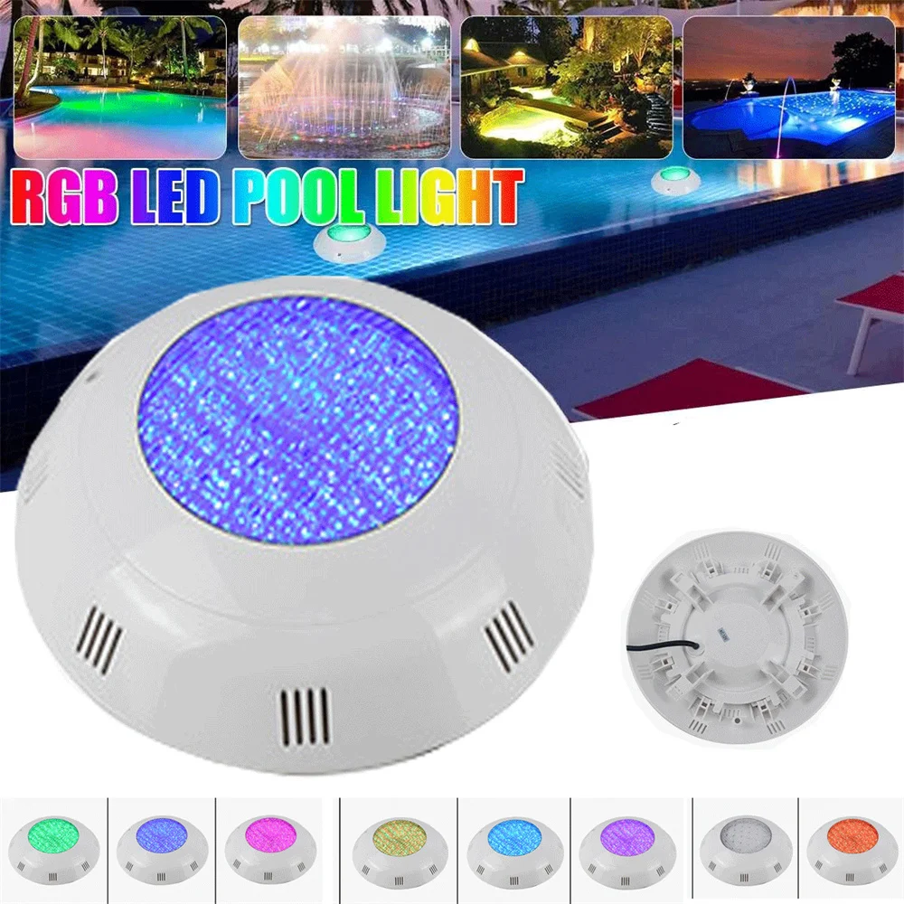 

18W 25W RGB LED Swimming Pool Light 35W 45W IP68 Waterproof Outdoor UnderWater Light Pond 6W 9W 12W LED Piscina Luz Spotlight