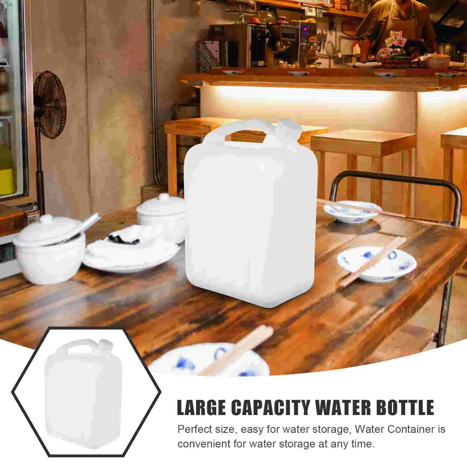 Water Container Food Grade Bottle Plastic Bucket Storage 10 Liters 20 Pounds Thickened Kids Bottles Tank Empty White Child