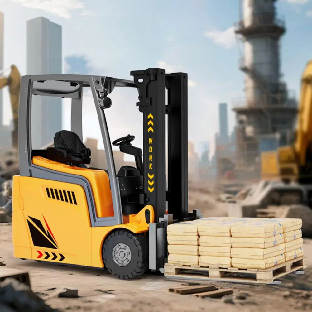 Remote Control Forklift Truck RC Car Electric Crane Spray Acousto-Optic Engineering Vehicles Toys For Boys Child Birthday Gifts