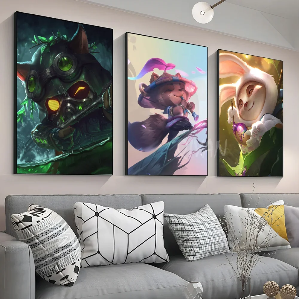 1pc-League Of Legends Teemo Poster Paper Print Home Living Room Bedroom Entrance Bar Cafe Art Painting Decor