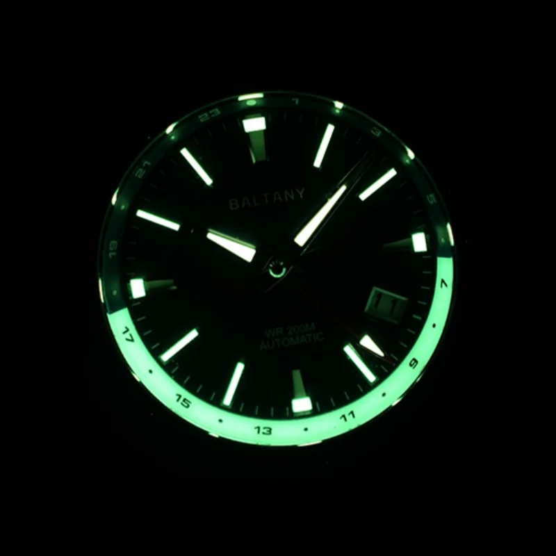 Baltany 2025 ساعة ميكانيكية جديدة للرجال NH34 40 مللي متر GMT رياضية S6083 إطار سيراميك 200 متر مقاوم للماء من الفولاذ المقاوم للصدأ Reloj Hombre