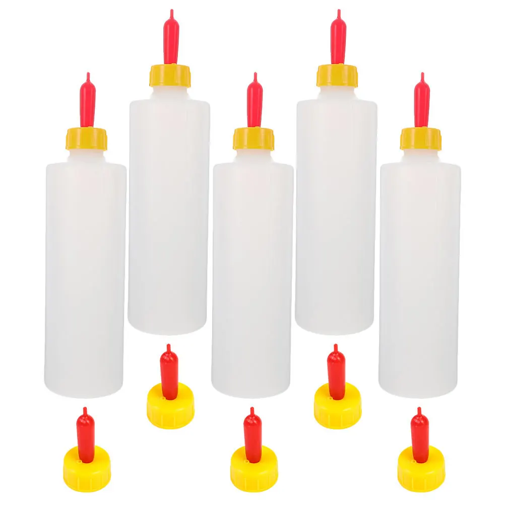 

5 set Lamb Feeding Bottle 2L Capacity Replacement Nipple For Calf Goat Sheep Animal Nursing Milk Feeder Supplies