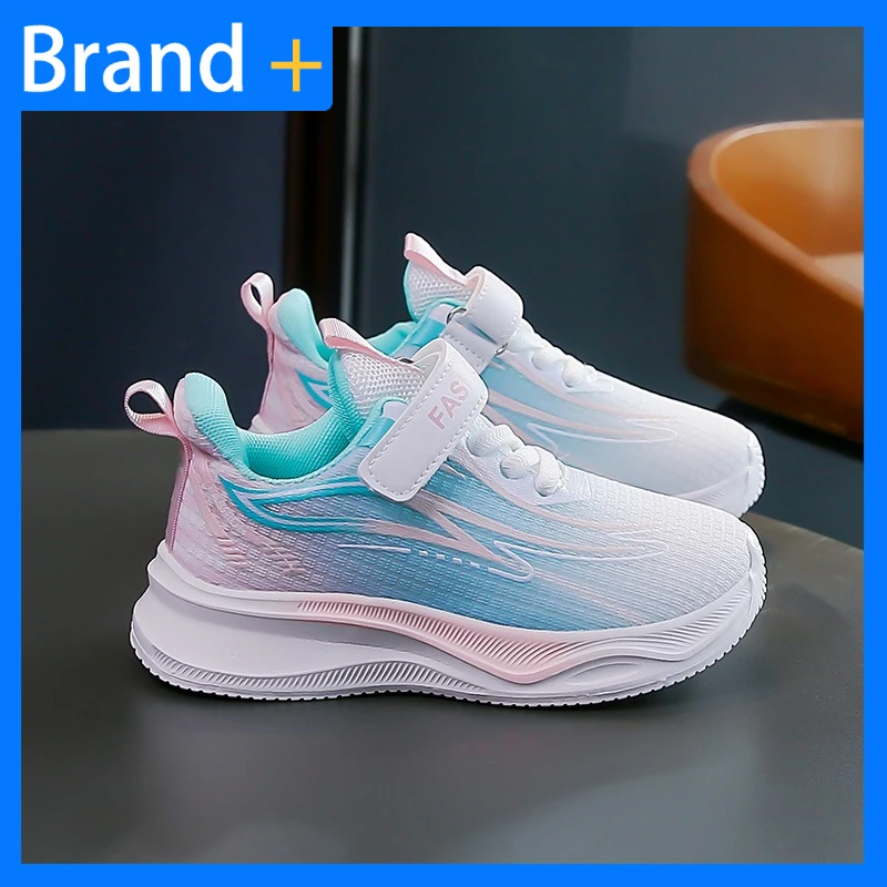 

Childrens Sneakers Girls Fashion Mesh Anti Slip Soft Sole Tennis Walking Shoes Outdoor Breathable Training Elastic Jogging Shoes