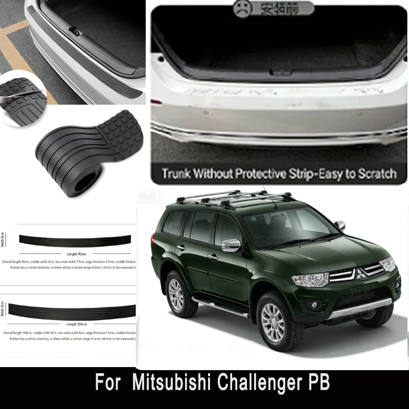 

For Daihatsu Terios J200 F700 Rear Trunk Guard Plate Sticker Car Rear Bumper Trim Anti-Kicked Scratch Protector Sticker Strip