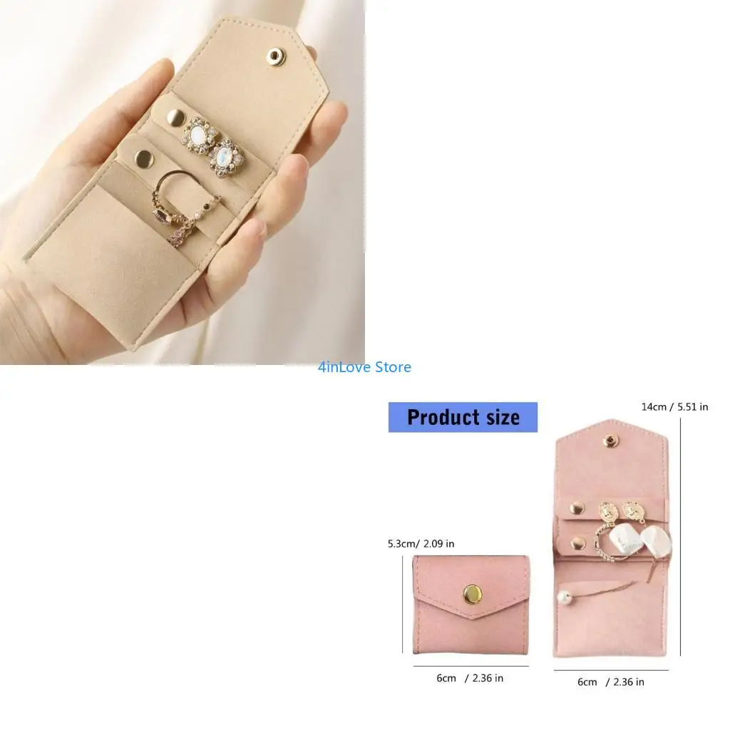 

T4MD Jewelry Holder Pouches Earrings Container for Earrings and Necklaces