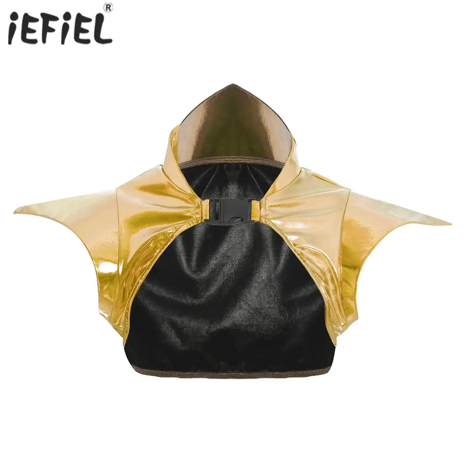 

Women Shiny Metallic Gothic Shoulder Armor Shrug Carnival Performance Costume Steampunk Epaulet Collared Pauldron Armour Tops