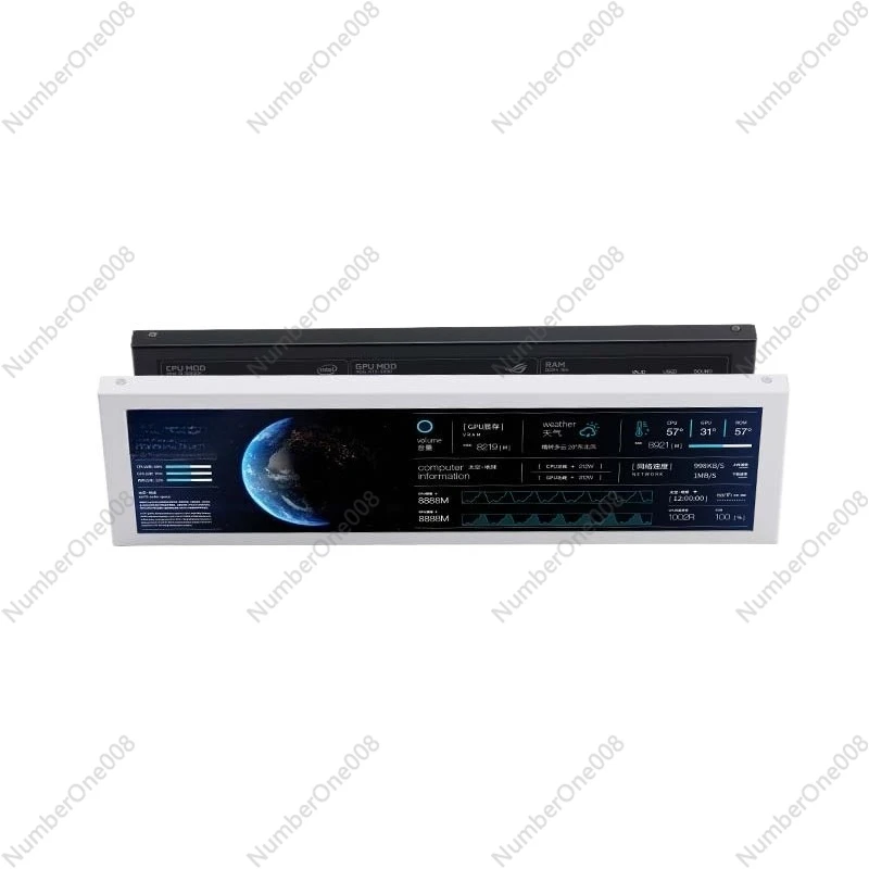 8.8 Inch IPS Computer Case Secondary Screen, Real-Time PC Monitoring Display with Type-C USB Connection, No AIDA64 Needed