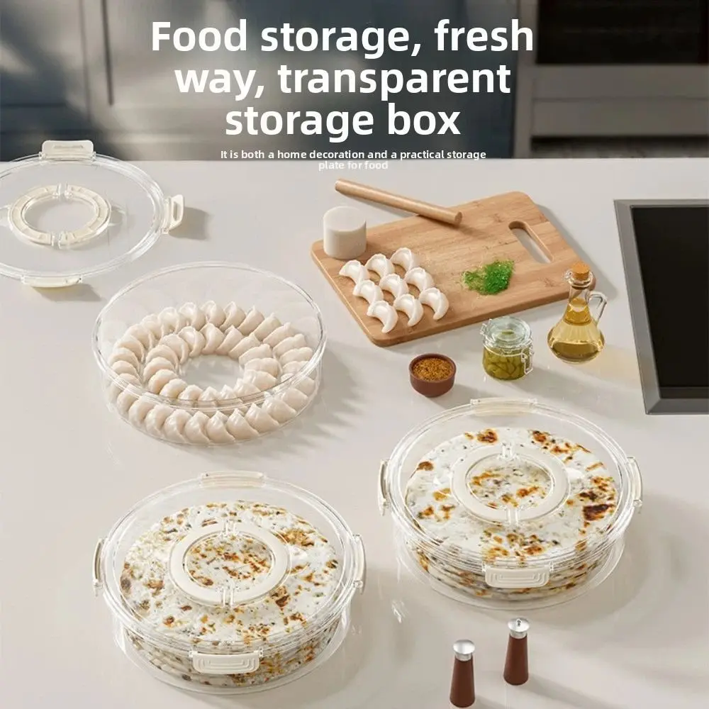 

Buns Pancakes Frozen Dumpling Storage Box Large Capacity Desserts Snacks Wonton Storage Box Plastic 30.3 cm