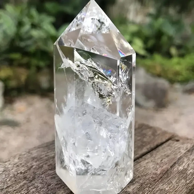 1pc Stunning Natural Clear Quartz Stone Point Crystal Tower for Home And Office Decoration And Holiday Gift