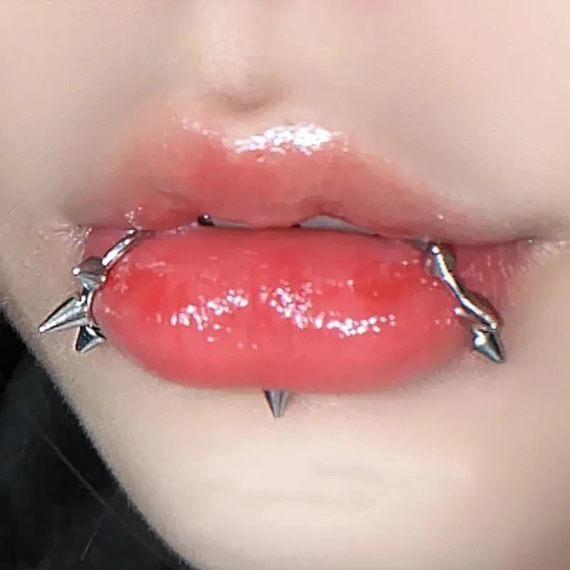 1/20pc C Shaped Punk Nose Ring Stainless Steel Fake Lip Ring Rivet Clip on Non Body Piercing Hoop Ring for Women Men Non-Pierced