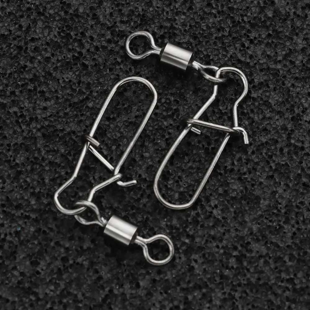 Fishing Hooks Fishing Buckle Pin Swivels Tackle Fishing Accessories Stainless Steel Snap Eight-ring Connector Fishhook Swivels